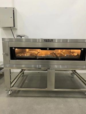 اجاق 3.5 کیلوواتی عرشه نانوایی به سبک اروپایی 3 سینی سینی یک طبقه 40 در 60 سانتی متر