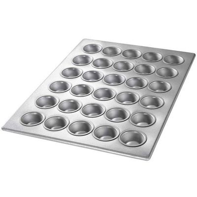سینی پخت آلومینیومی ورقه‌ای نقره‌ای در مایکروویو Foodservice NSF 26200 آلیاژ مینی کیک کیک Bundt