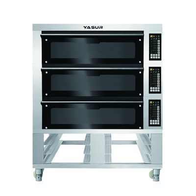 فر دک نانوایی Bolio یاسور 3 عرشه 9 سینی 18 &quot;X26&quot; پیتزا فر برقی تجاری