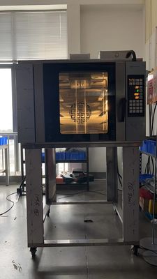فر گازی معمولی یاسور با هوای داغ پنج سینی آمریکایی 18 &quot;X26&quot; نان کروسان دانمارکی و فر شیرینی پزی 9.5 کیلووات، همراه با بخار