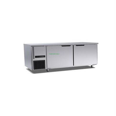 فریزر رومیزی تجاری 1200×700×800mm 260l 200w میز کار فریزر دو درب
