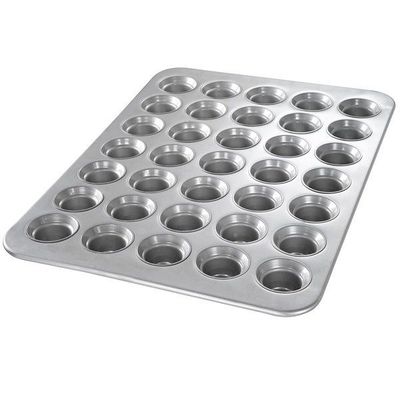 سینی پخت آلومینیومی ورقه‌ای نقره‌ای در مایکروویو Foodservice NSF 26200 آلیاژ مینی کیک کیک Bundt